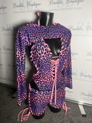 Snatched Shorts Set Purple
